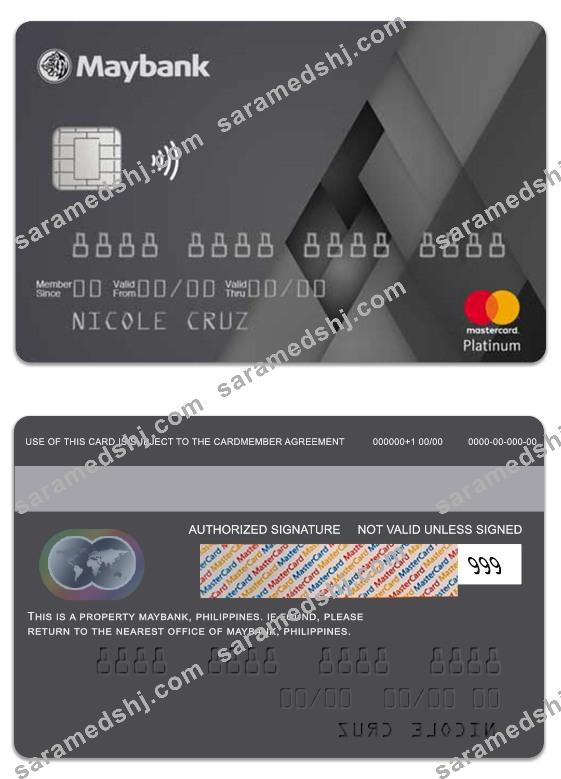Philippines MayBank platinum mastercard